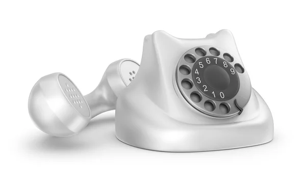 Retro telephone, front view. Isolated. My own design — Stock Photo, Image