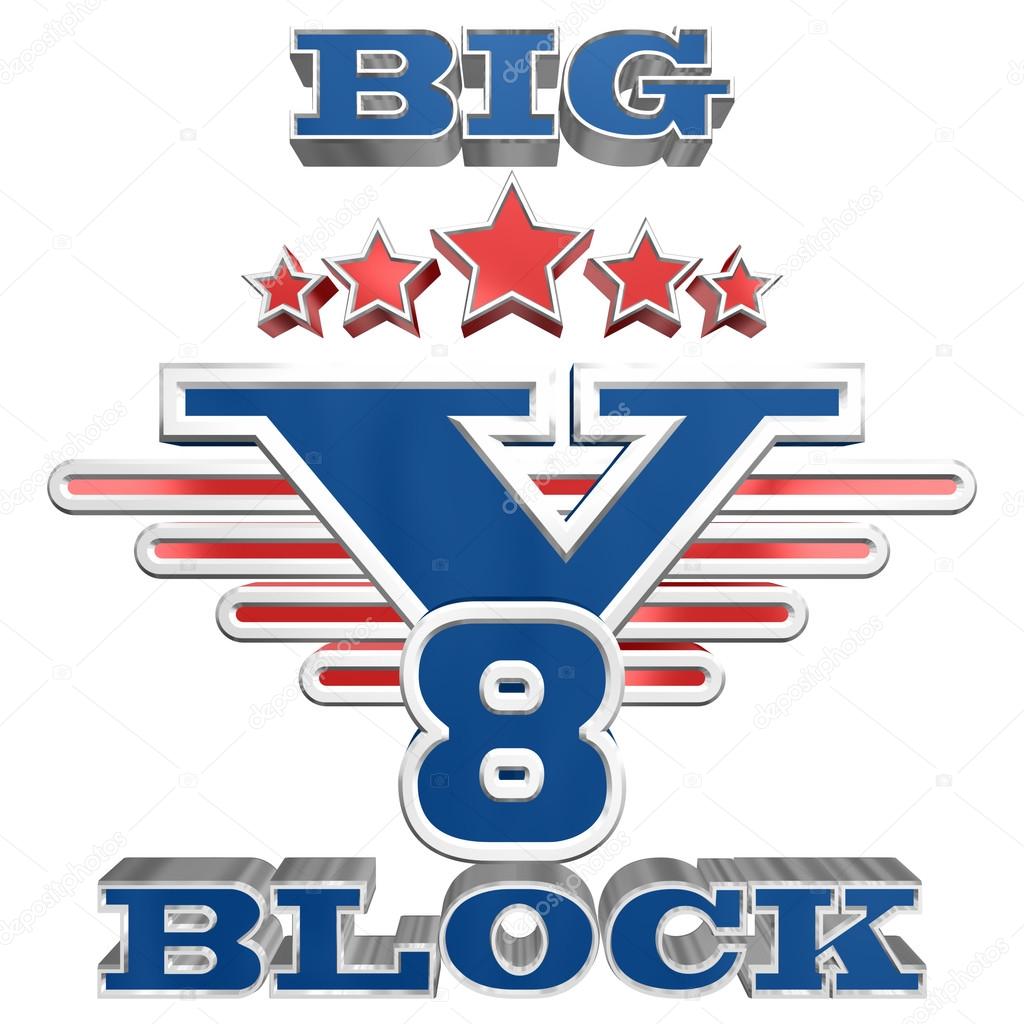 Big block logo in 3D style