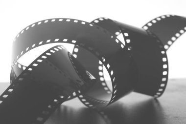 35 mm negatif film rulosu bulanık. 