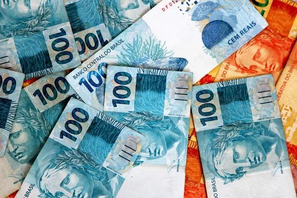 Notes 100 real money Brazil — Stock Photo, Image