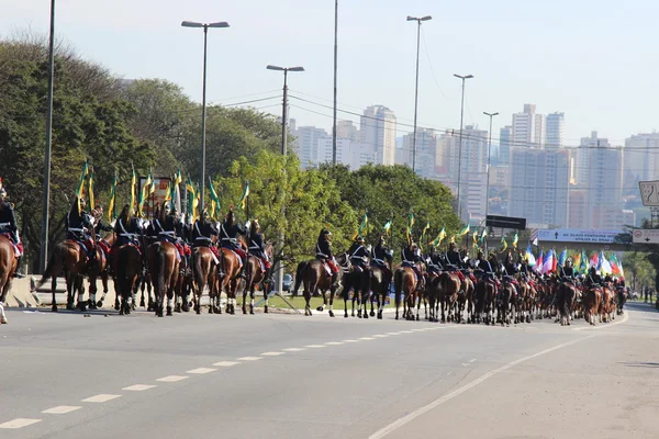 骑兵警察 sao paulo 巴西 — 图库照片