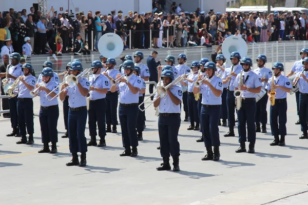 Soldados desfilando em comemoração à independência do Brasil — Fotografia de Stock