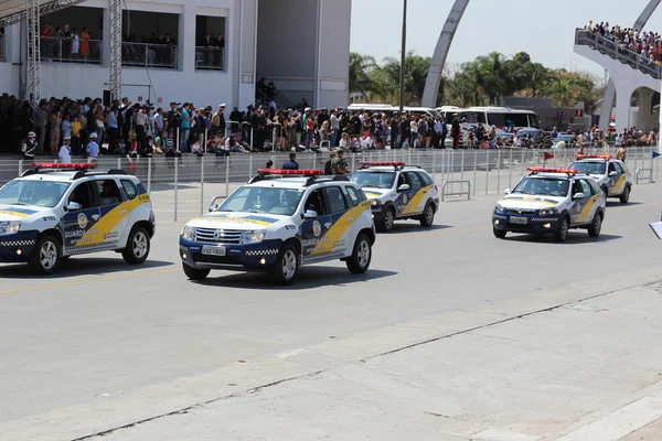 Samochody policyjne drogi Brazylii — Zdjęcie stockowe