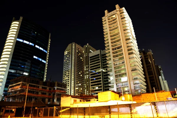 Business center buildings in sao paulo Brazil night — Stock Photo, Image