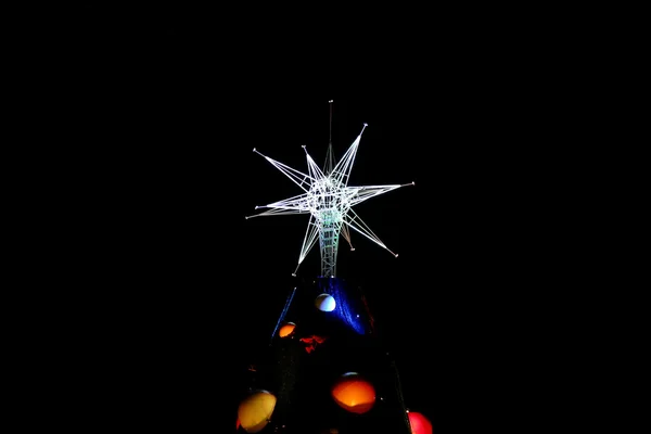 Árbol de Navidad estrella en 2014 sao paulo Brasil —  Fotos de Stock