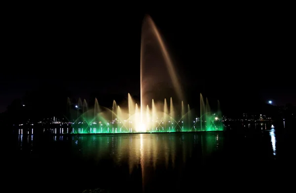 Ibirapuera Park natten — Stockfoto