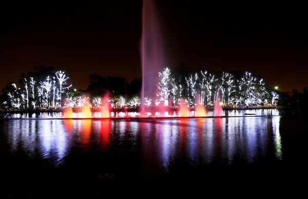 Ibirapuera Park natten — Stockfoto