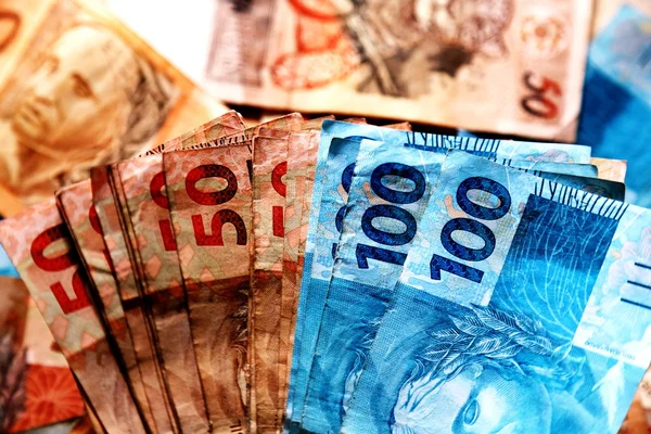 Geld aus Brasilien — Stockfoto