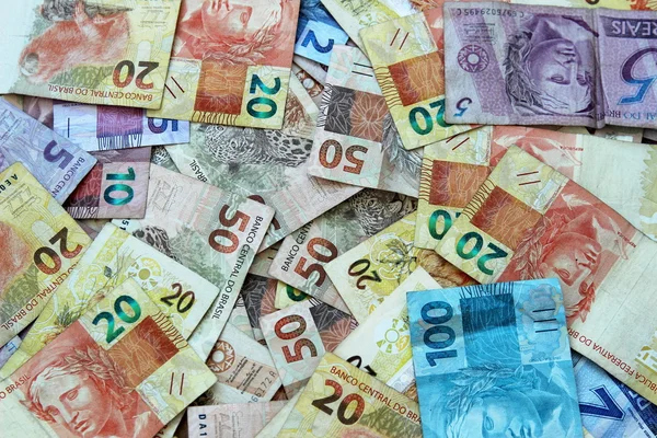 Brazilian money notes — Stock Photo, Image
