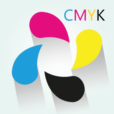 İşareti Cmyk, vektör yazdırma