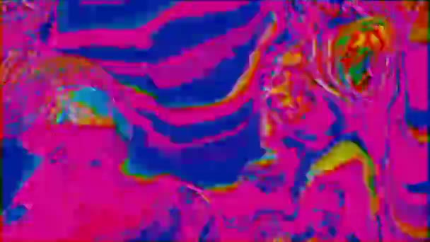 Universeller neon cyberpunk psychedelischer holographischer hintergrund. — Stockvideo