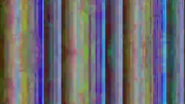 Software gerado clipe glitched, conceito de tv ruim holográfico. — Vídeo de Stock