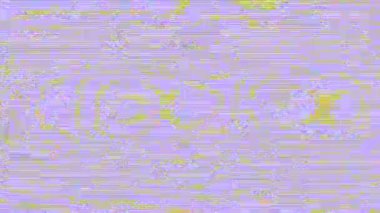 Holografik arka plan döngüsü. Hasarlı TV efekti, saykodelik bilgisayar grafiği. 