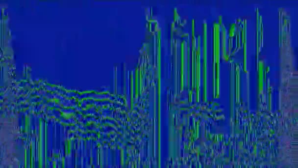 Святковий поліхромний наклад. Пошкоджений ефект даних, створена комп'ютером анімація . — стокове відео
