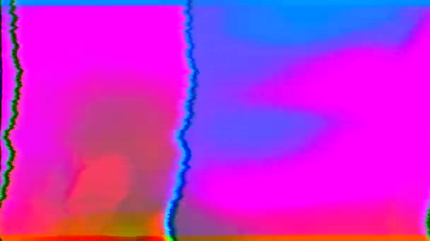 Многоцветный декоративный ностальгический модный голографический фон. Концепция моша данных. — стоковое видео
