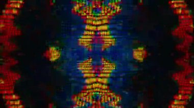 Çok renkli süslemeli siber punk trend holografik arka plan. Eski TV konsepti. 