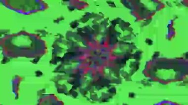 Kaleydoskop süslemeli bilimkurgu trend holografik arkaplan. 