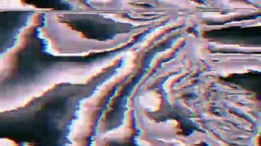 Dijital oluşturulmuş soyut animasyon, holografik renkler, sistem hatası video fx. 