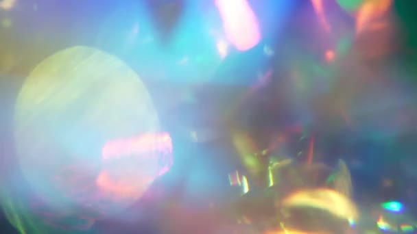 Gładkie holograficzne flary soczewek. Modne metamorfozy świetlne. — Wideo stockowe