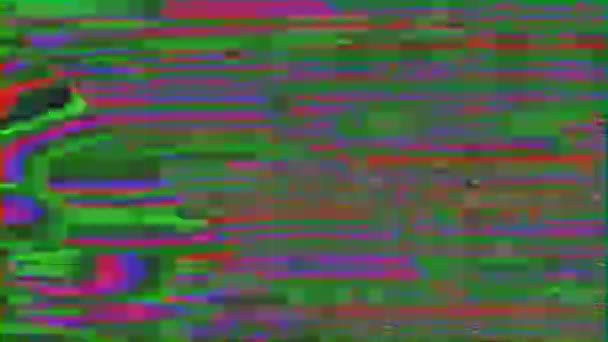 디지털 생성 추상 영상 홀로그램나쁜 신호 vfx. — 비디오