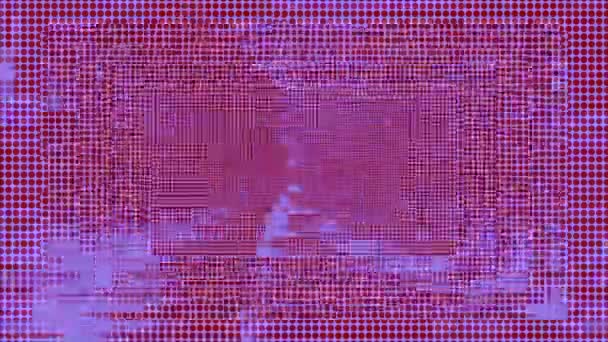 Απομίμηση Glitch γεωμετρικό cyberpunk ψυχεδελικό ολογραφικό υπόβαθρο. — Αρχείο Βίντεο