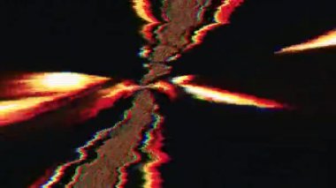 Renkli kötü yolculuk efekti ışık dönüşümleri ışıltılı arka plan. Döngülü canlandırma.