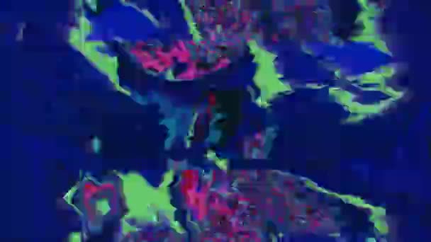 Zauberhafte Glitch-Imitation Licht leckt holographischen Hintergrund. — Stockvideo