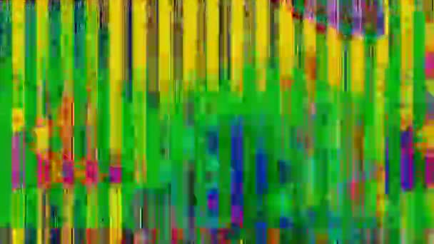 Cyberpunk psykedelisk glänsande bakgrund. Datorskada imitation. — Stockvideo
