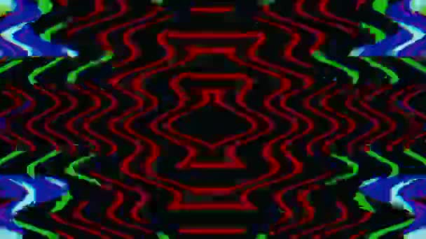 Organic wavy shapes, fast psychedelic kaleidoscope. — Stock Video