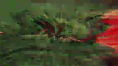 Dalgalı birinci sınıf polikrom kaplama. Bozuk veri efekti, dijital fx, animasyon. 