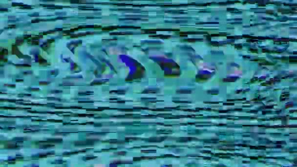 Abstracte holografische overlay. Data mosh concept, psychedelische computer grafisch. — Stockvideo
