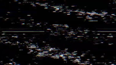 Nostaljik gürültülü arka planda yanıp sönen soyut hata verisi. Hareket tasarımı için rastgele çarpıtmalar. 