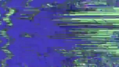 Gelişigüzel hata verileri geometrik bilimkurgu yanardöner arka plan. Videonuz için rastgele çarpıtmalar. 