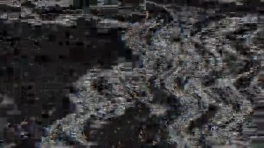 Nostaljik tek renkli arkaplan parıldayan sıradan bir veri hatası. 