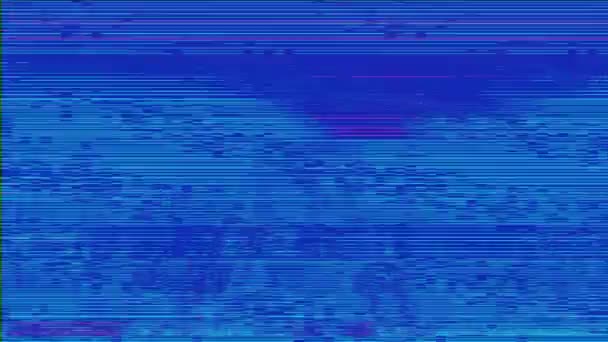 Trendy psychedelic geometrical cyberpunk fondo de color azul. — Vídeos de Stock