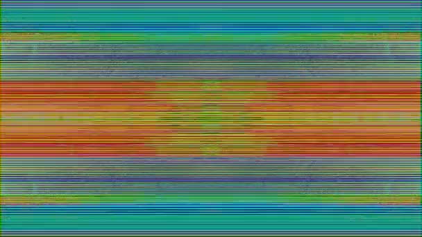 Fütürist holografik arka planda titreşen canlı veri arızası. Satır sanatı. — Stok video