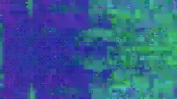 Berkaca warna dinamis cyberpunk latar belakang berisik. — Stok Video