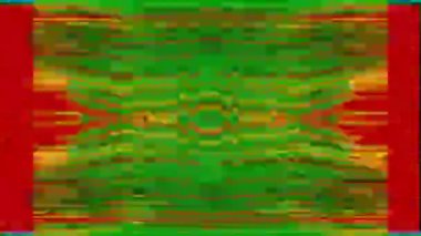 Çok renkli kaplamalı bir şenlik. Kötü tökezleme etkisi, dijital animasyon.