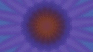 Yuvarlak kaleydoskop dönüştürülüyor, meditasyon projesi için yanardöner hareket grafiği. 