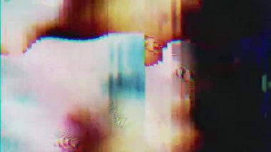 Soyut bozulma yanardöner dokusu. Hasarlı GPU kavramı.