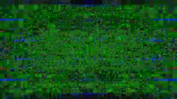 Abstrakte Panne irisierenden Hintergrund. Kaputte TV-Imitation. — Stockvideo