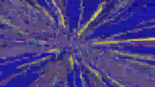 Software gegenereerde abstracte beelden, regenboog slechte tv video fx. — Stockvideo