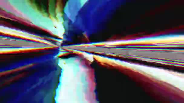 Λογισμικό που παράγεται αφηρημένο υλικό, ουράνιο τόξο κακό βίντεο τηλεόραση fx. — Αρχείο Βίντεο