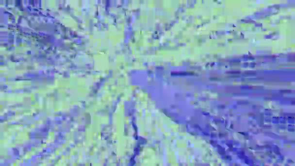 Bilgisayar tarafından oluşturulan fütüristik klip, holografik kötü sinyal taklidi. — Stok video
