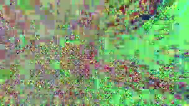 软件生成故障的视频，彩虹损坏的系统vfx. — 图库视频影像