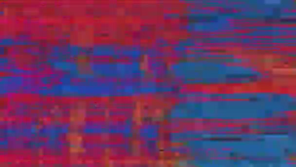 Digitální psychedelické geometrické cyberpunk duhového pozadí. — Stock video