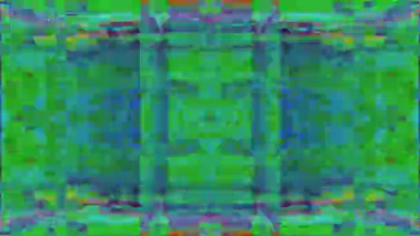 Luxe kleurrijke overlay. Slechte tv-imitatie, Computer gegenereerde animatie. — Stockvideo