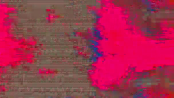 Λογισμικό που παράγεται φουτουριστικό animation, ουράνιο τόξο αποτέλεσμα σφάλματος του συστήματος. — Αρχείο Βίντεο