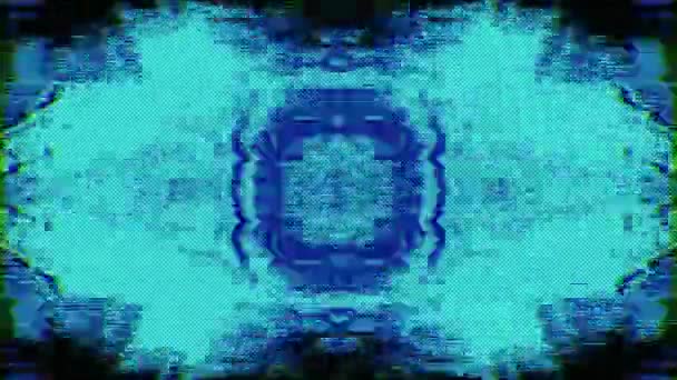 Digital generated glitched clip, iridescent data collapse vfx. — Stock Video