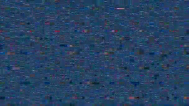 Computer gegenereerde glitched animatie, regenboog slechte tv vfx. — Stockvideo